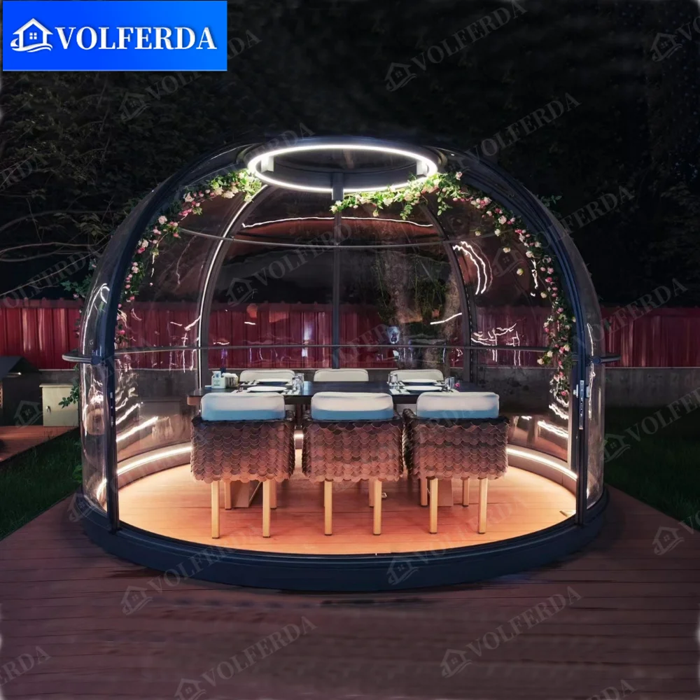 Modular Transparent PC Luxury Dome House Tent for Dinning House/Cafe/ Resorts/ Vilas/ Camping