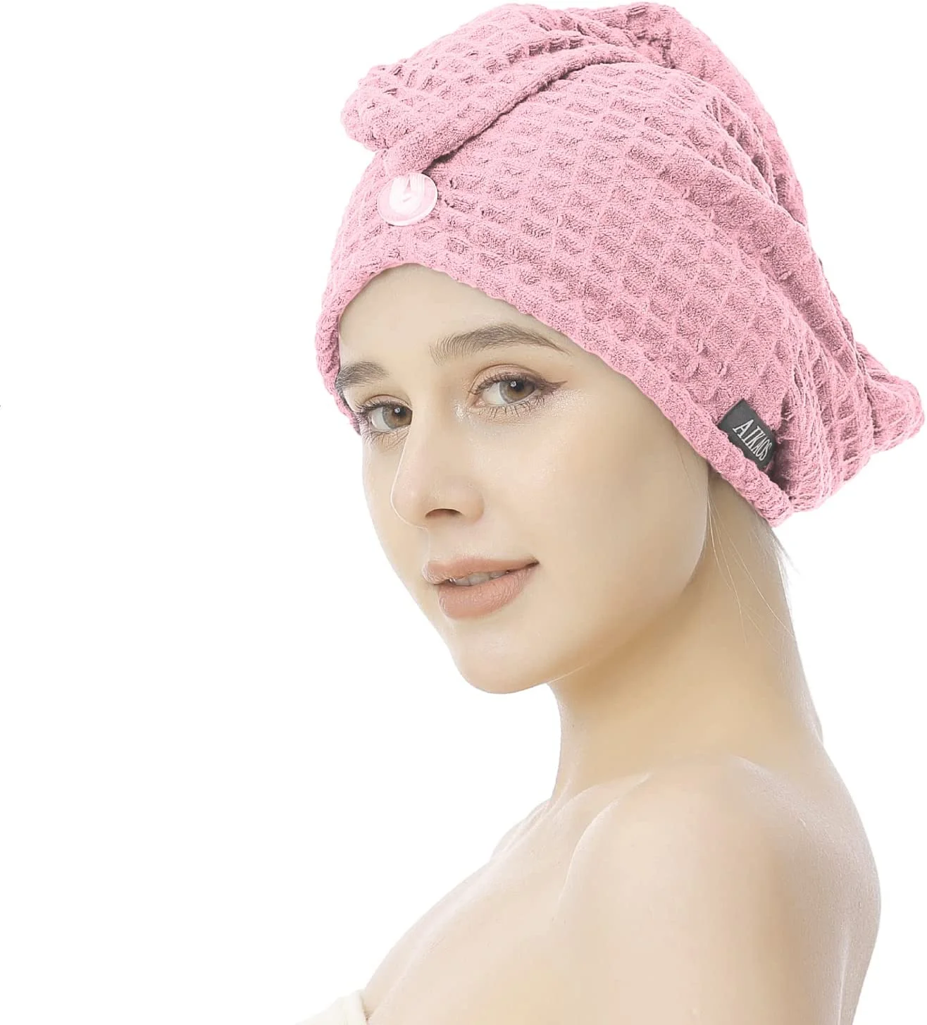 High quality absorbent fast drying microfiber hair towel for girls and women custom size hair bandana