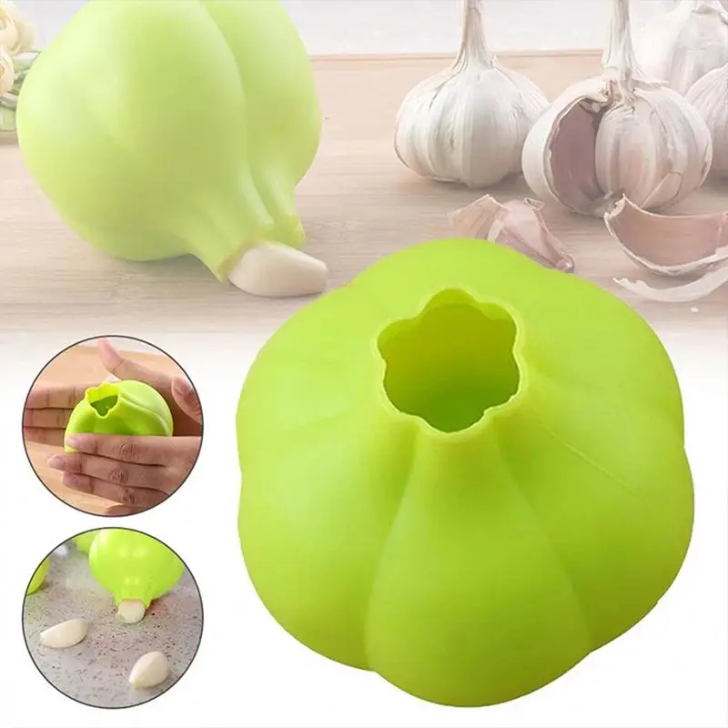 Creative household kitchen accessories super soft silicone garlic peeler garlic press peeled garlic peeling tool