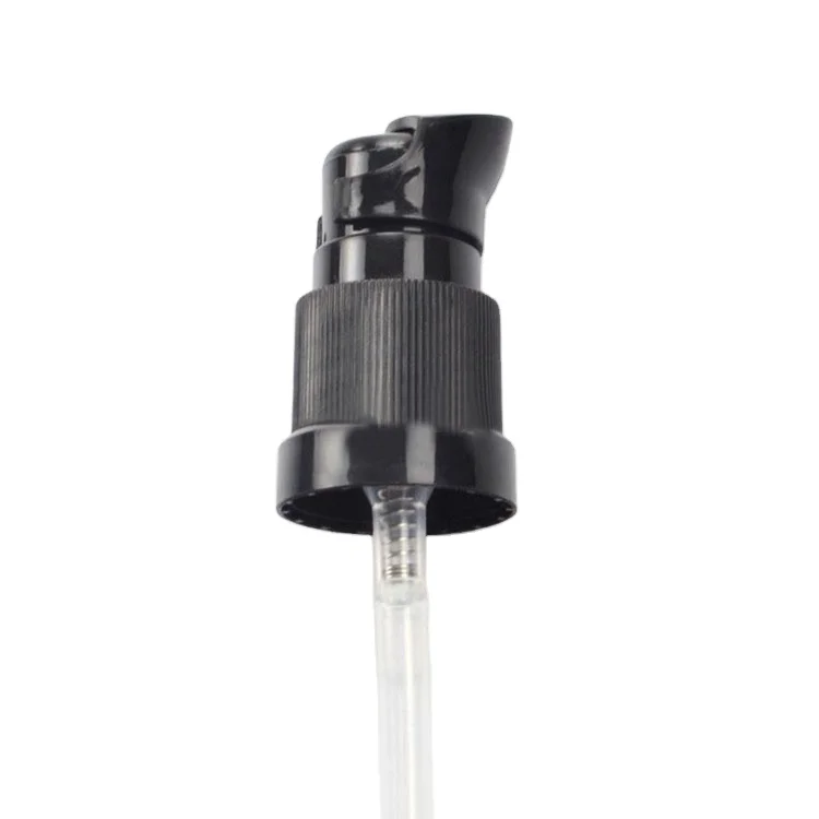 factory RUIPACK OEM RTS 18mm 410 white or black plastic lotion emulsion serum press pump with step decoration