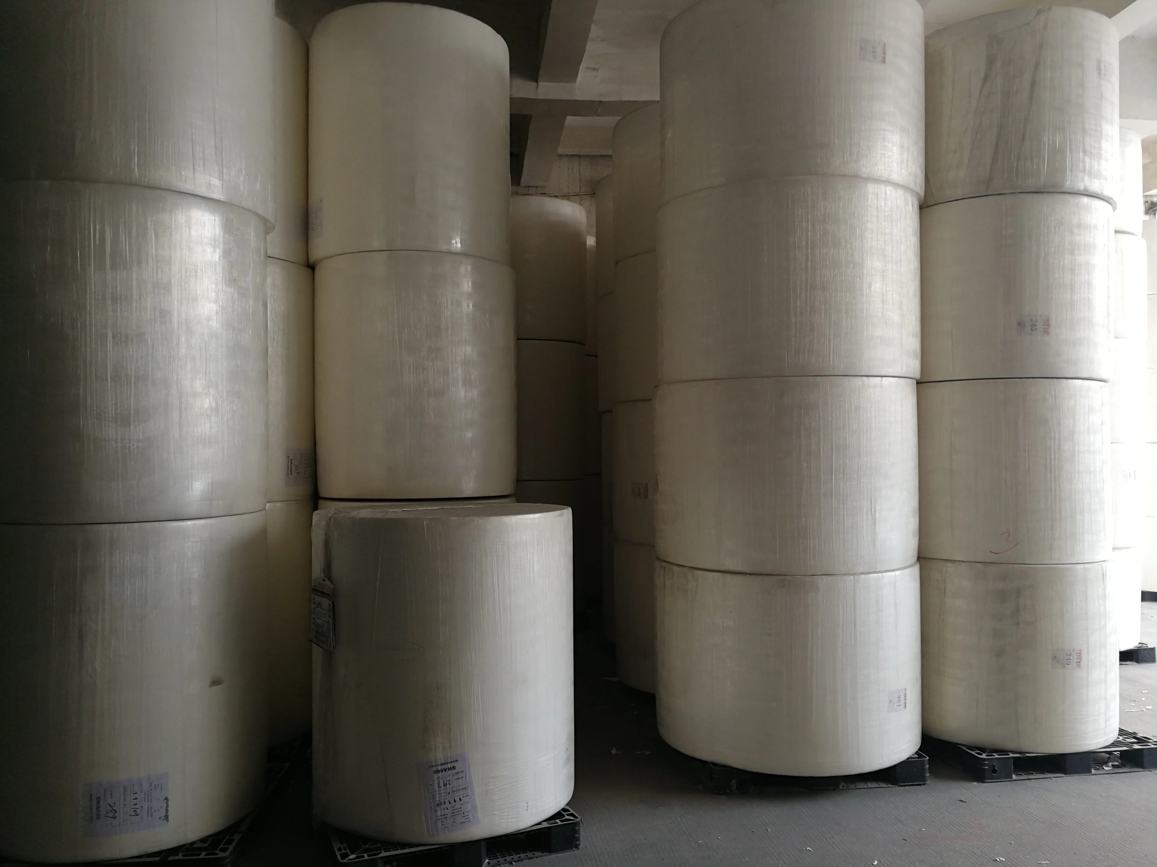 White Toilet tissue jumbo reels toilet paper manufacturing company factory produce