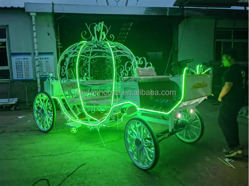horse and carriage wedding decorations Sightseeing vehicle in scenic area tourist car