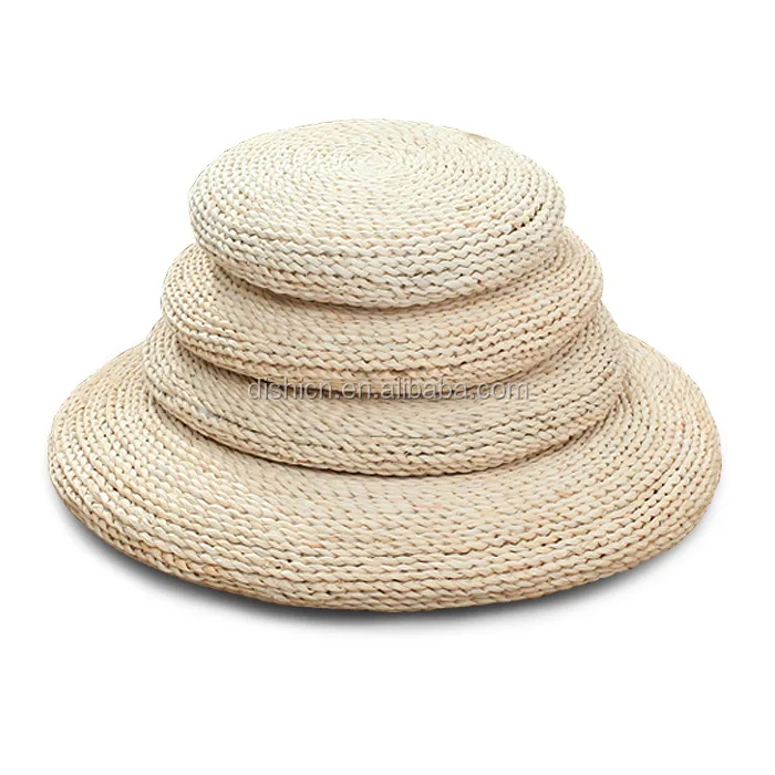 Corn fur woven Yoga Mat Handcrafted Corn Maize Husk Padded Meditation Seat  Cushion hand Woven Tatami Floor Cushion