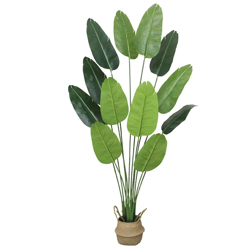 Simulative false potted decorates living room floor green plants home artificial big trees