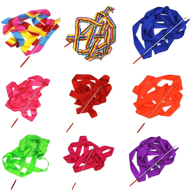 4m rhythmic gymnastic ribbon for Dance performance