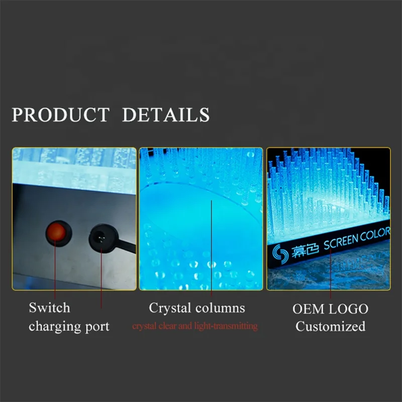 New Popular Glowing creative tabletop shelf Champagne XO Glorifiers LED wine bottles display rack Bar nightclubs supplies