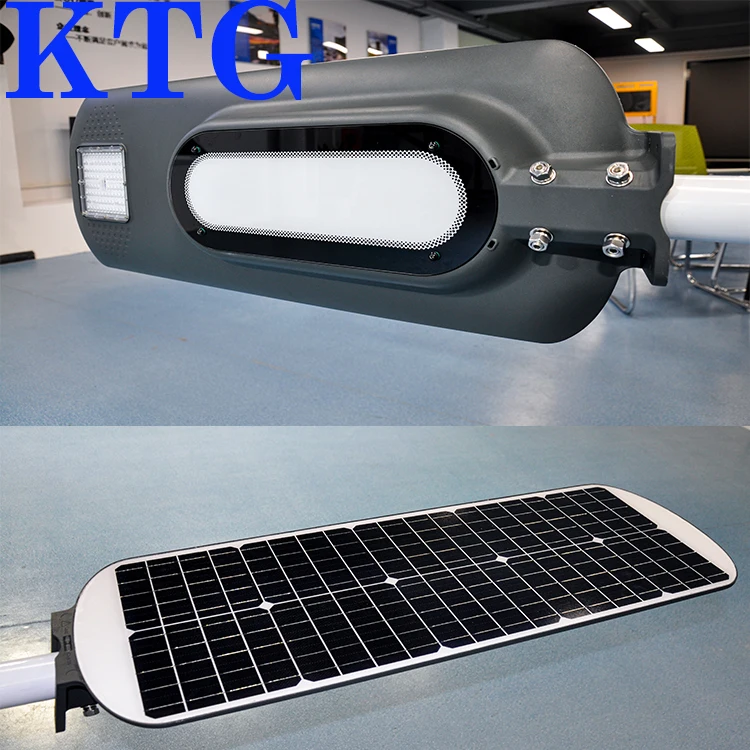 Aluminium solar LED street light with remote control 50w 60w 80w 100W 150W IP65 waterproof AIO street lamp with pole bracket