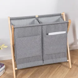 Wooden and fabric newspaper magazine rack brochure stand display shelf custom style