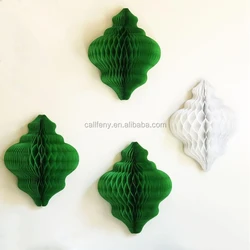 Праздничные украшения eid Рамадан, зеленые 7 шт. бумажных вееров, 7 шт. медовых сот, принимаются на заказ, украшения для вечеринки eid