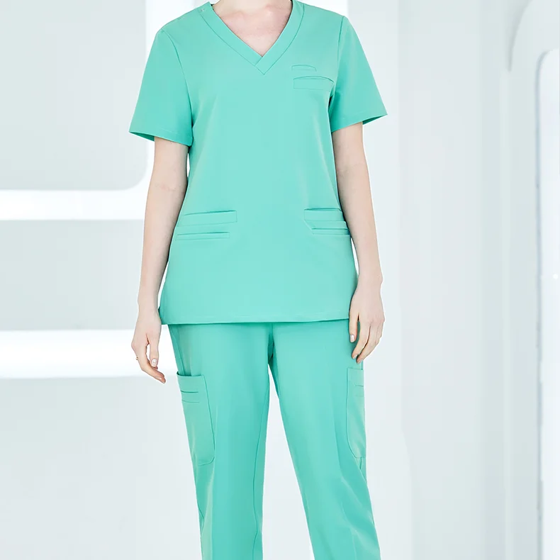 Wholesale Nurse Medical Scrubs Nursing Uniform Elastic Hospital Stylish Cherokee Enfermera Medicos Women Jogger Scrub Set