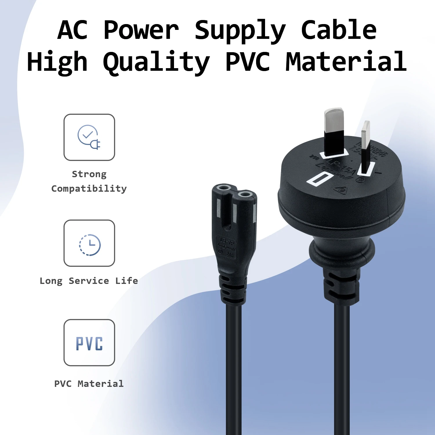 1.5M AC Power Supply Charging Cord AU Plug Cord Cable for PS5 / PS4 / PS3 / Xbox Series X  150CM Charger Electric wire