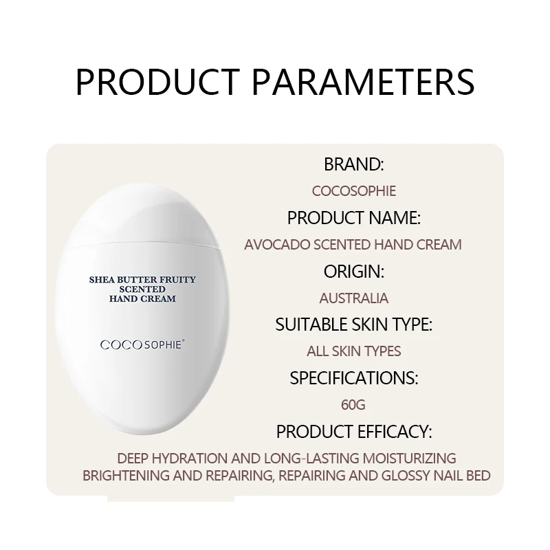 COCOSOPHIE Avocado Fragrance Travel Nourishing Moisturizing Anti-Drying Natural Hand Care Lotion For Hand Cream & Lotion