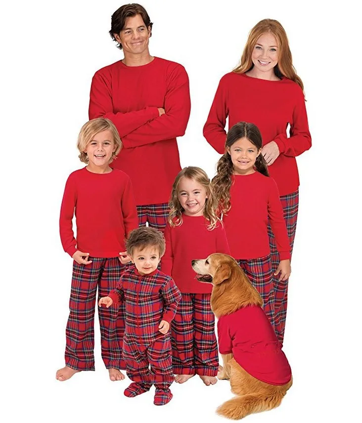 New design matching pajamas sleepwear set merry christmas pijamas for family