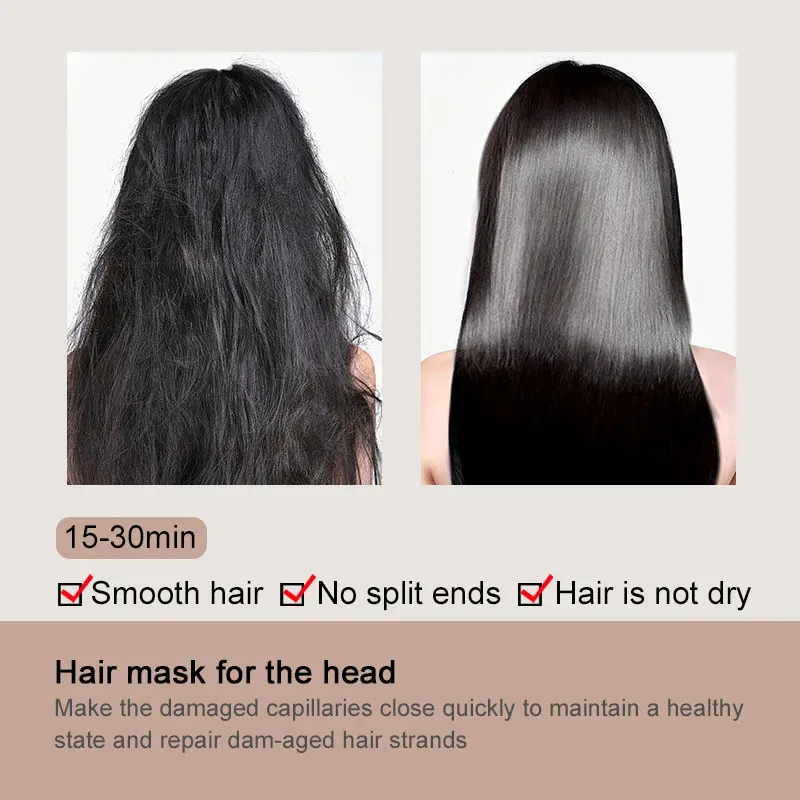 Oem Odm Hair Sheet Mask Repair Hat Soothing Moisturizing Coconut Steam Hair Mask For Woman