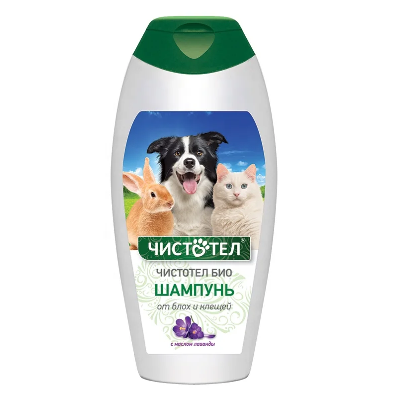 Шампунь с лавандой CHISTOTEL BIO w, 180 мл, ветеринарные средства для очистки домашних животных