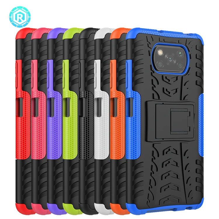 mobile phone accessories factory in china armor Rugged Armor back cover For Xiaomi Poco X3 Case