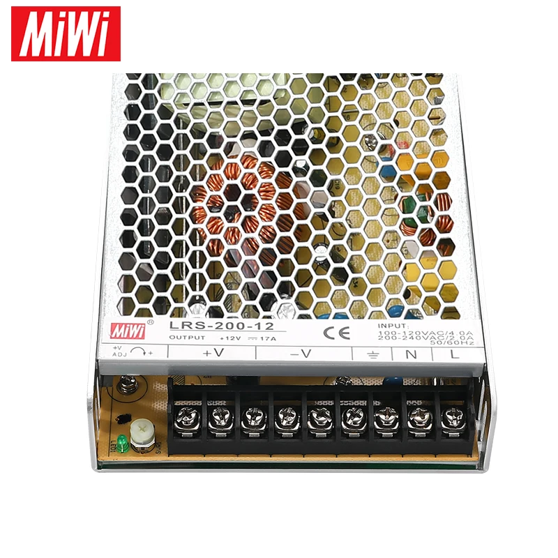 MIWI LRS-200-12 ac dc single output switch mode switching power supply