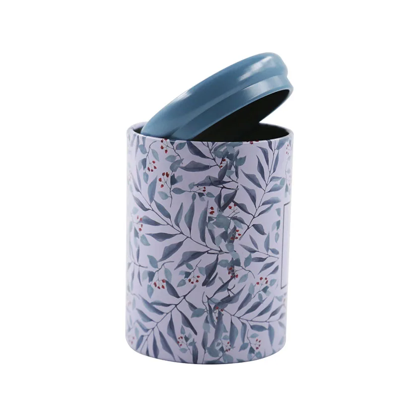 
Factory wholesale airtight can big for tea black matte metal tins bulk chinese box coffee storage small tea tin 