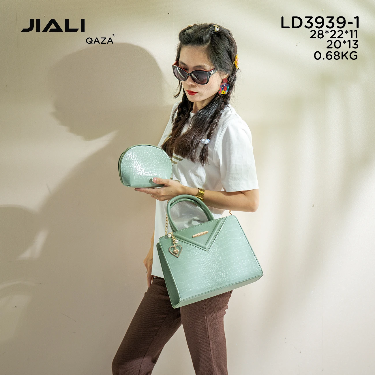 JIALI QAZA Supplier Wholesale handbags for women luxury 2023 new fashion design leather ladies hand bags high quality 2 in1 bags