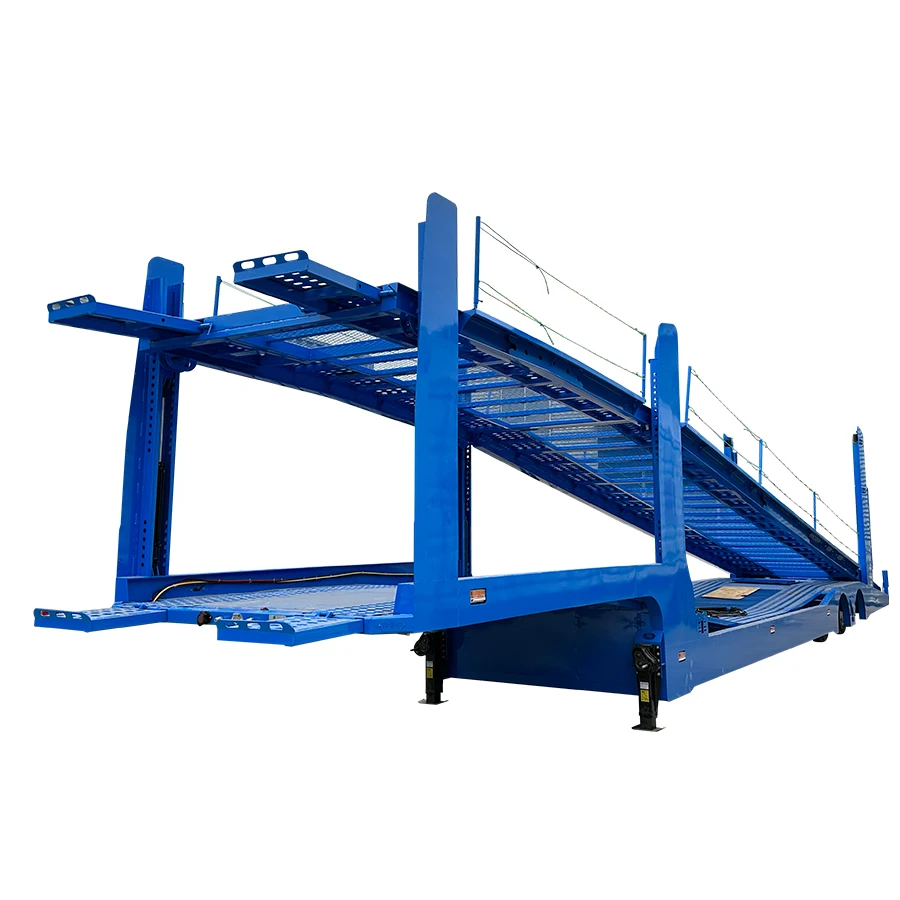 China Factory Sale 2 Axles Double Steel Chassis Load 6 7 8 10 Units 40ton Cars Air Suspension Car Carrier Semi Trailer
