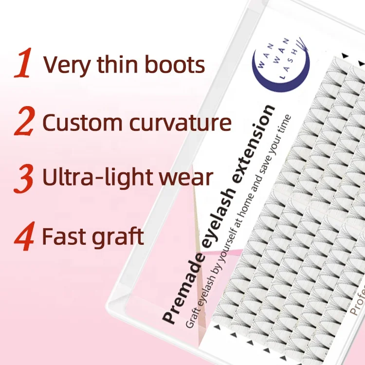 premade fans cashmere russian volume lashes fan l/xl tray eyelash extensions vietnam .03