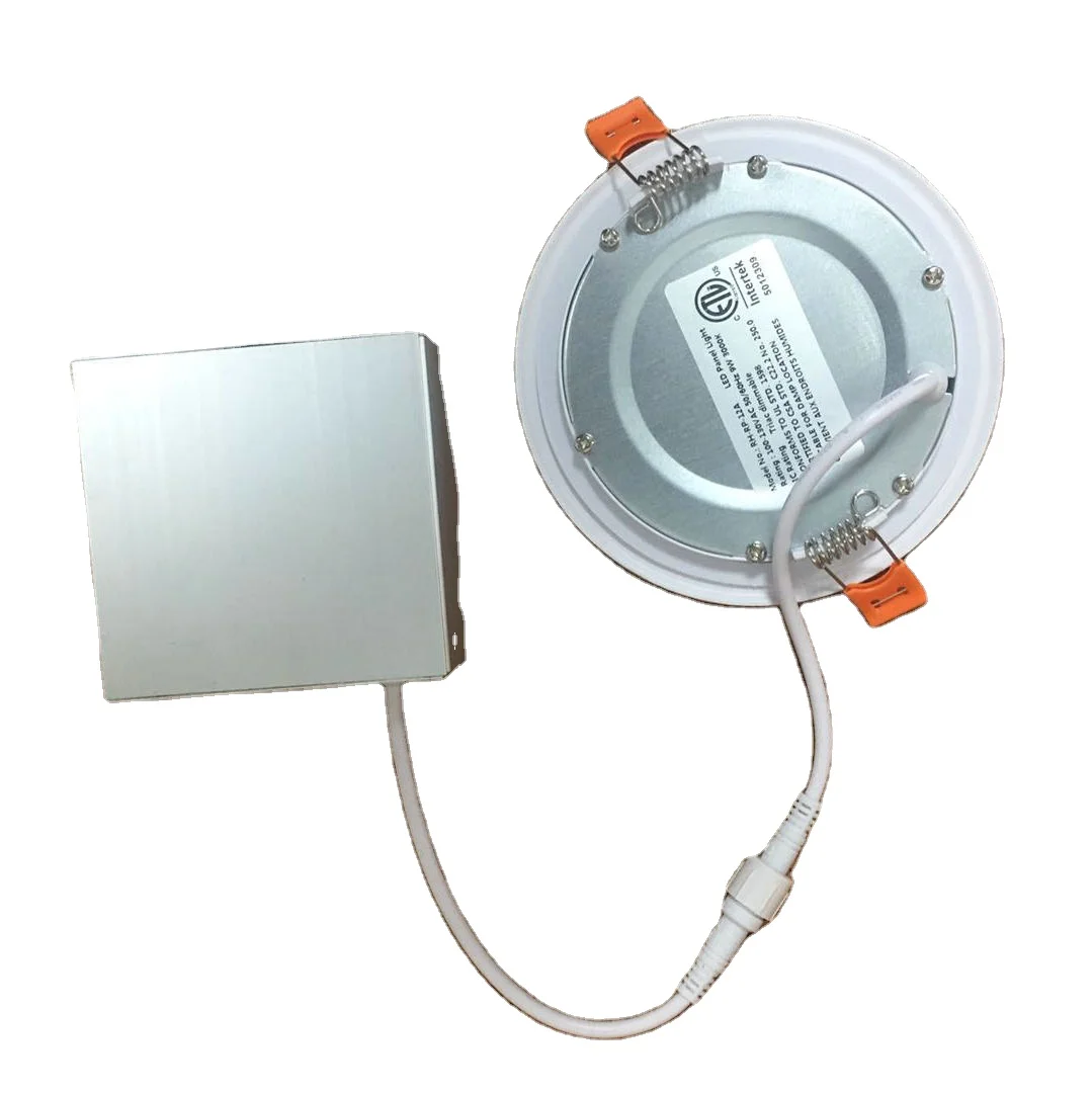 
ETL dimmable round led light panel 9W 12W 15W 4/6/8 inch led retrofit recessed downlight with J-box 