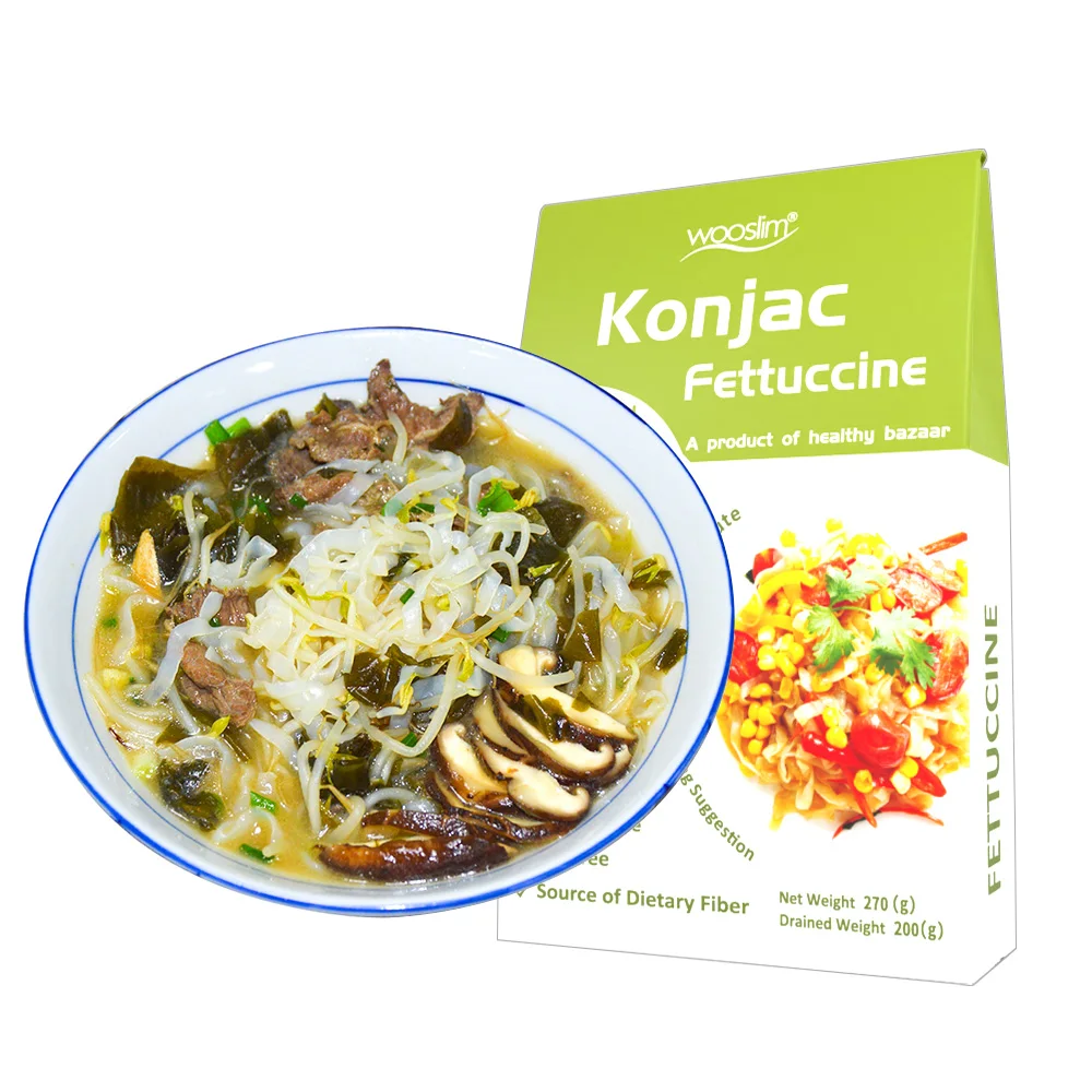 Wholesale konjac noodles Sugar free Low gi Shirataki noodles Weighloss konjac pupmkin pasta