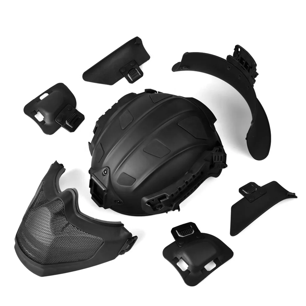 Modular full protection puncture resistant fireproof Riot Helmet Anti Ballistic carbon fiber tactical helmet