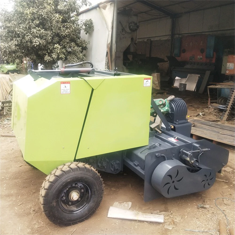 Small Farm Semi Automatic Baler Machine Corn Straw Grass Maize Silage Baler Machine For Sale