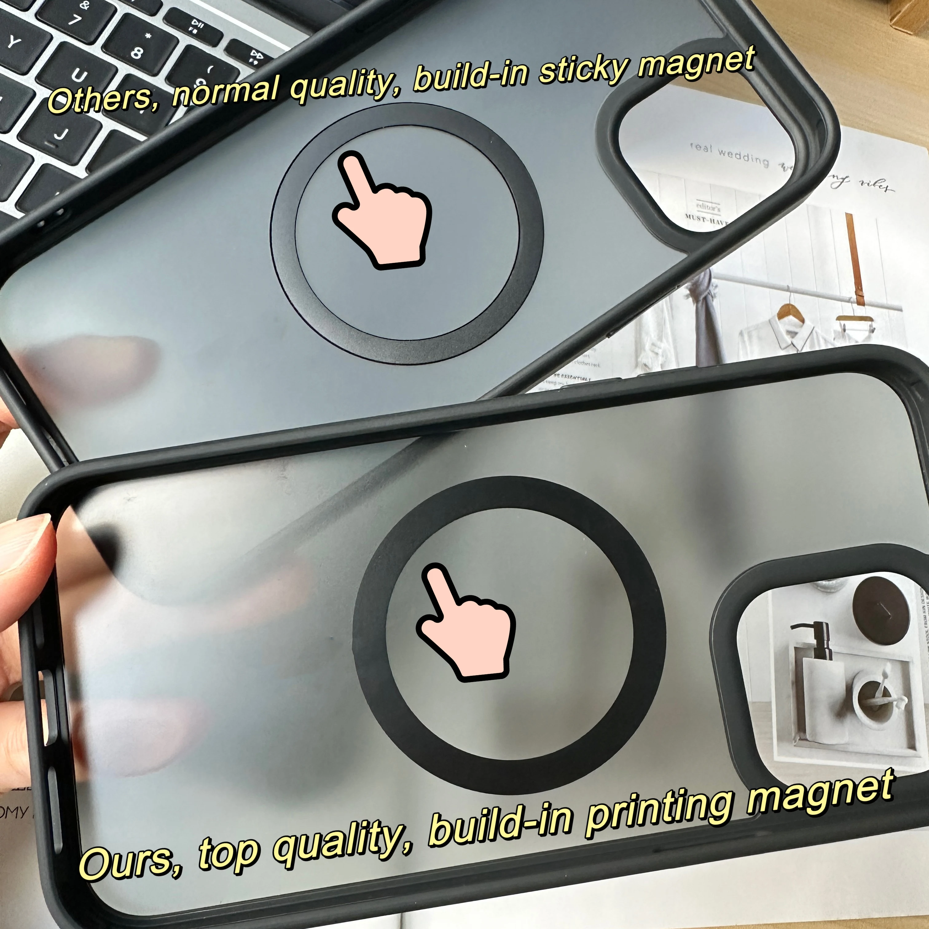 Новое поступление оптовая продажа прозрачный Магнитный Роскошный чехол для мобильного телефона iphone 15 14 13 12 11 x s23 Pro max de luj