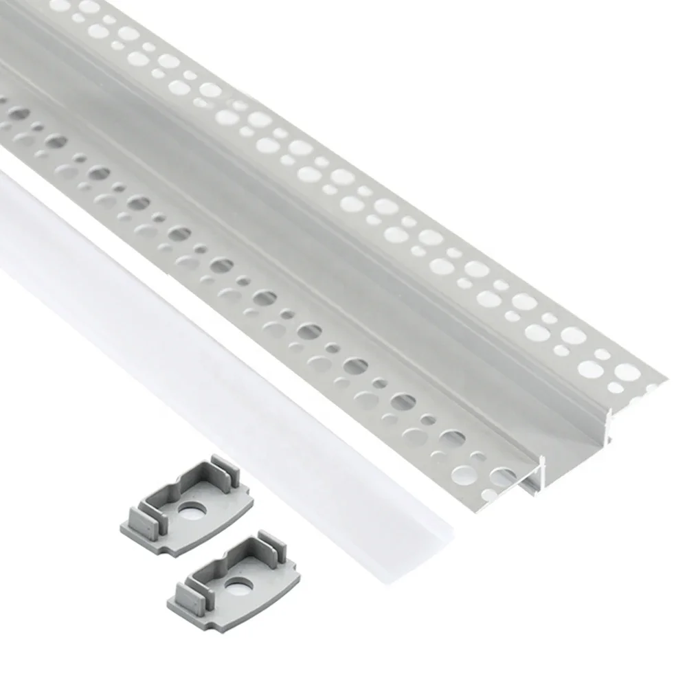 Customization for ceiling bar Lighting strips 1m 2m 3m alu channel recessed drywall gypsum wall plaster in aluminium led profile