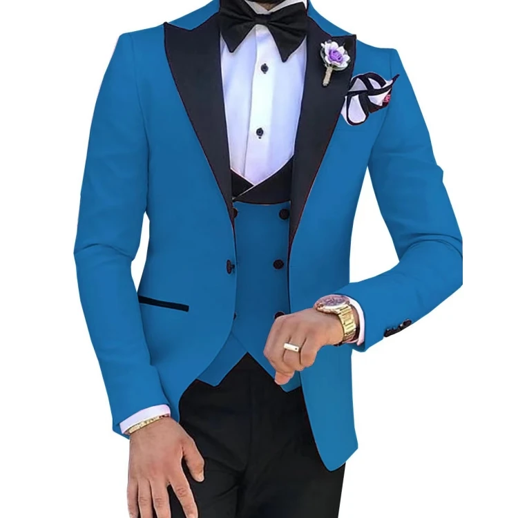 White wedding bespoke turkey formal high quality slim fit tuxedo men suits 3 pieces