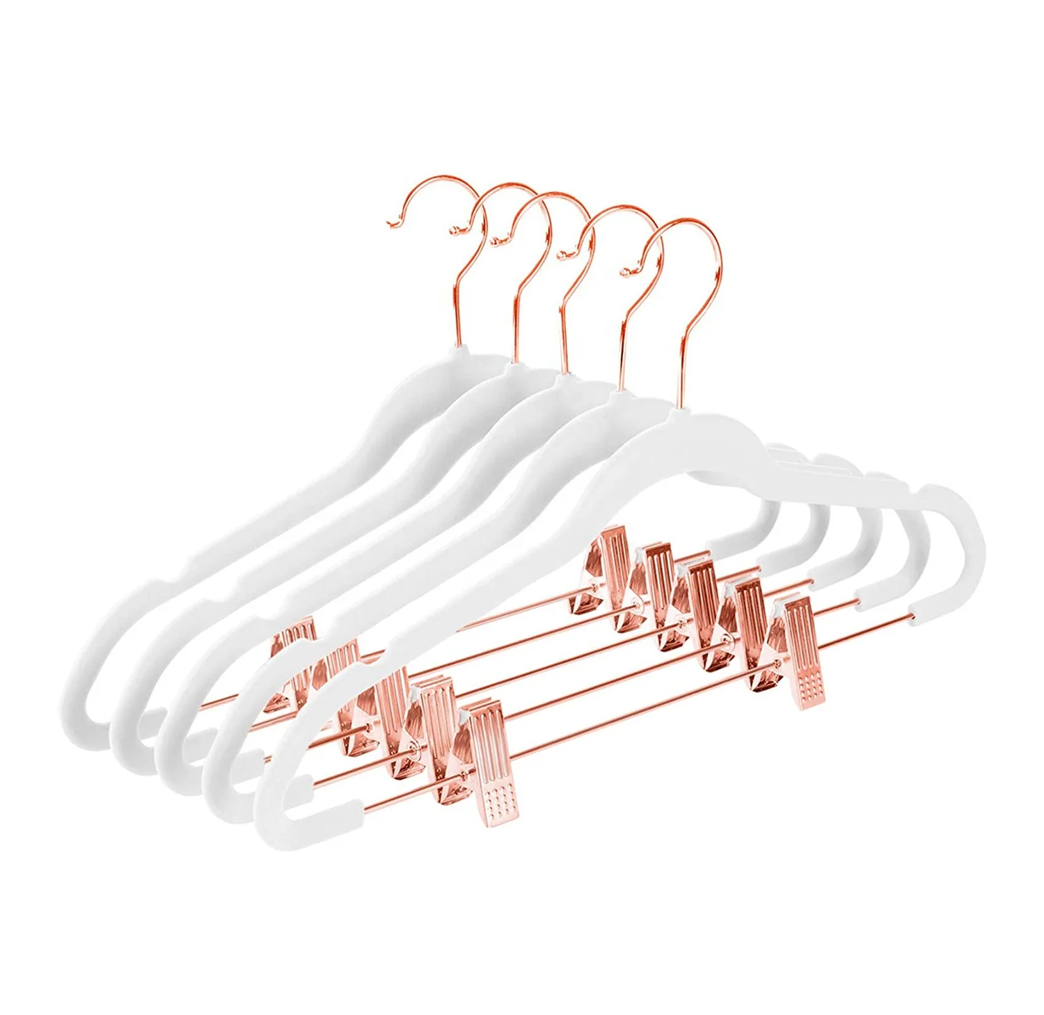 Нескользящие вельветовые брюки с застежкой-крючком из розового золота вешалки металлическими зажимами