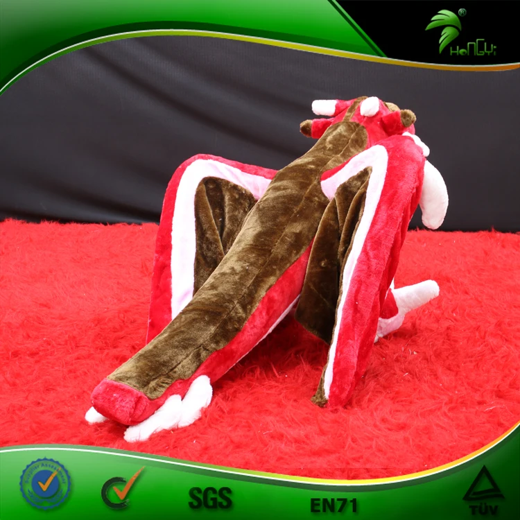 Hot Sell Inflatable Custom Furry Red Dragon Suit Inflatable Red Dragon Plush Costume hongyi SPH
