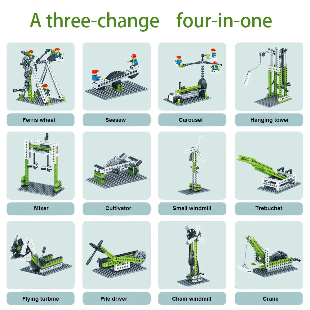 Kidsbits 13 in 1 Technology Assembled building block sets STEM Mining Machine Series