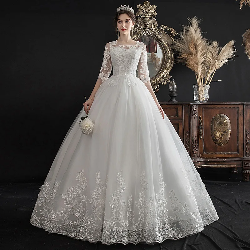 Cathedral Train Wedding Dress Strapless Vestidos De Novia Allurebridals Long Tulle Bridal Robe De Mariage Wedding Gown