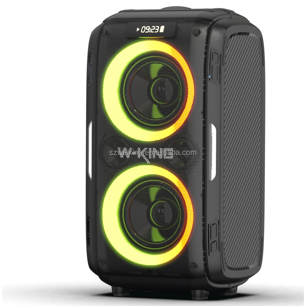 W-KING T9 Pro 120 Вт Мощность Bluetooth колонки со светом, поддержка гитары вход и USB, 18000 мА/ч, большая батарея