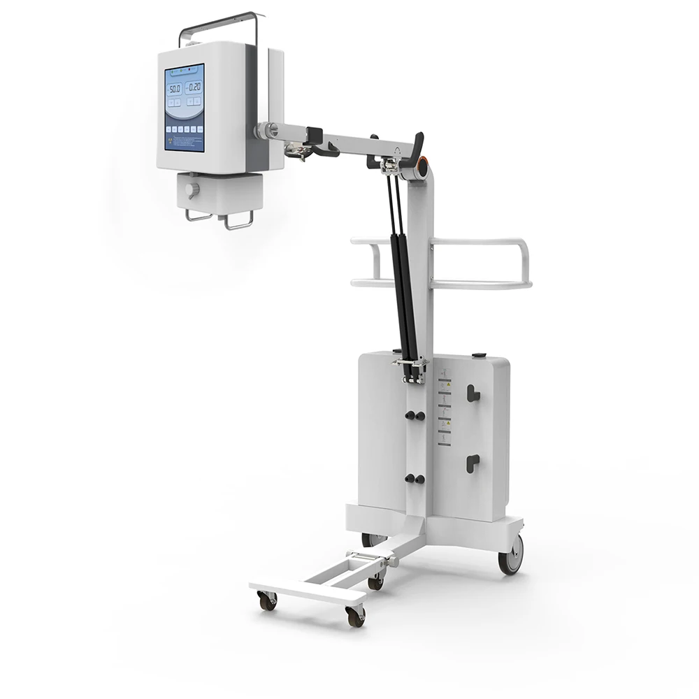Hospital Dr Flat Panel Mobile X Ray 5Kw Touch Screen Digital Portable X-Ray Machine