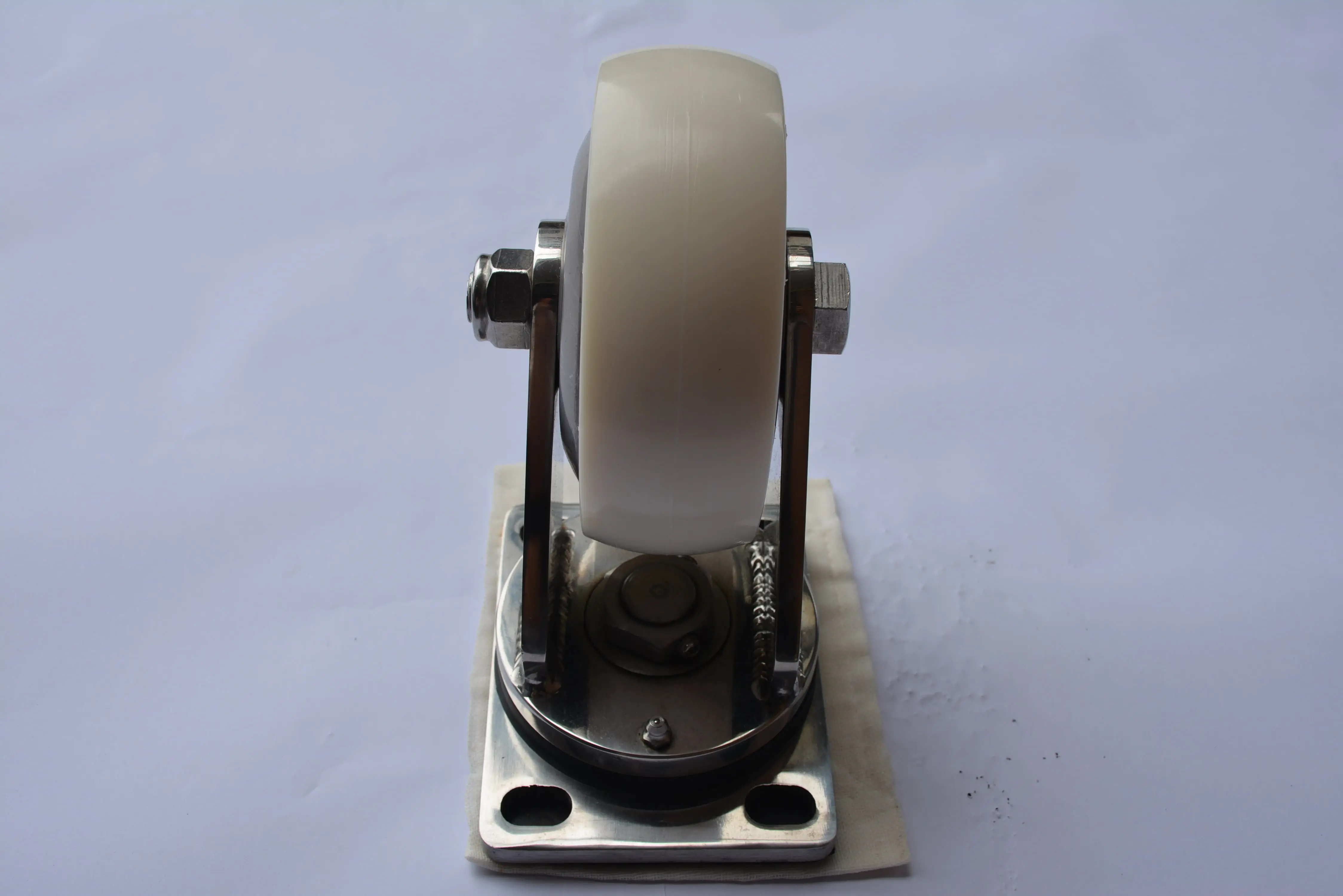 6 inches x 2 inches white plastic small wheels drawer wheels with 360-degree rotating top plate