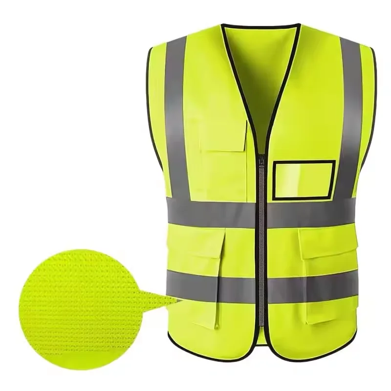 Black Series Reflection Safety Mesh Fabric Combinate Model Reflective Safety Vest