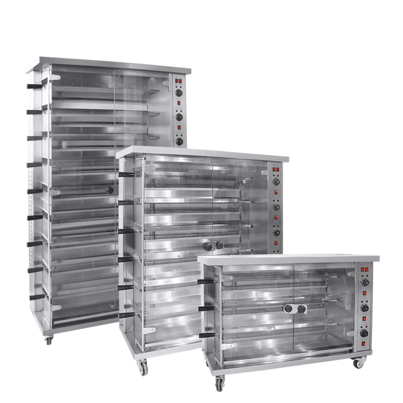 horno para asar pollos 3/6/9 rods gas smoker commercial chicken otisserie