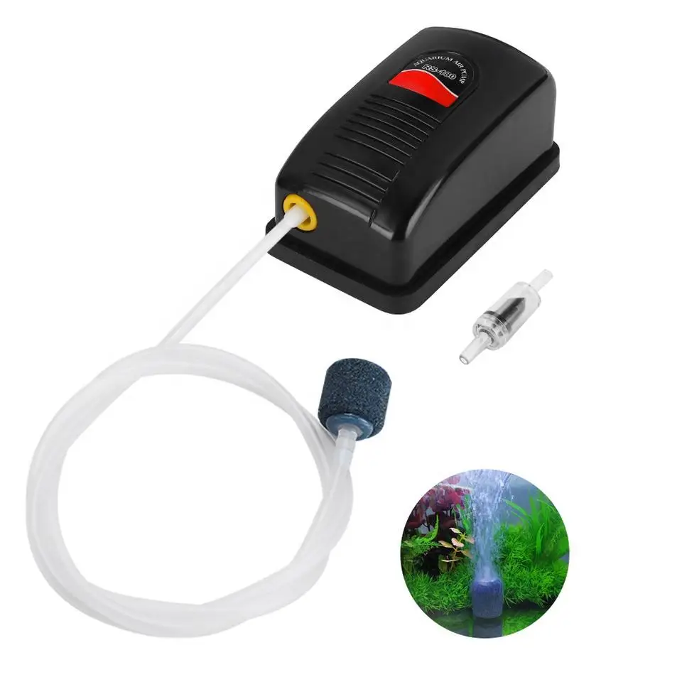 Silent Aquarium Air Pump Adjustable Mini Air Compressor Air Flow Control Aquarium Oxygen Pump For Fish Tank RS-180 RS-280