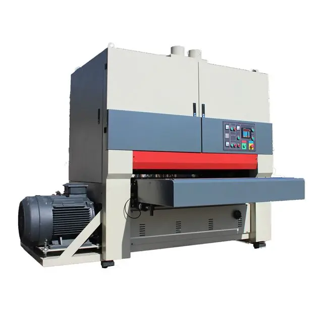 Small Semiautomatic Vertical Horizontal Oscillate Edge Belt Sander Sanding Machine For Woodwork