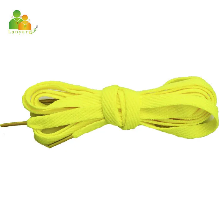 Оптовая продажа, низкая цена, индивидуальные полиэфирные сетчатые Цветные шнурки на складе, плоские шнурки с индивидуальным цветом для обуви