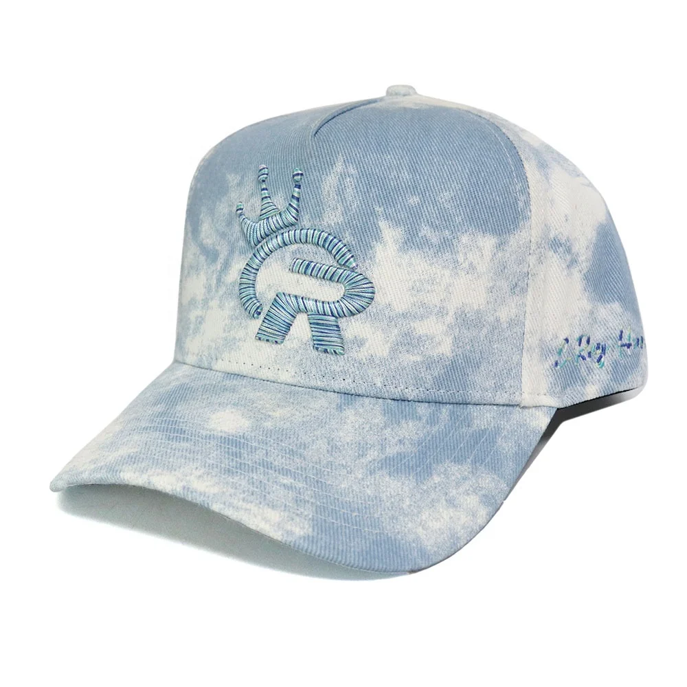 Adjustable Color 3D puff Embroidery Logo Custom Made A frame hat 5 Panel Men and Women Baseball Cap Hat Wholesale