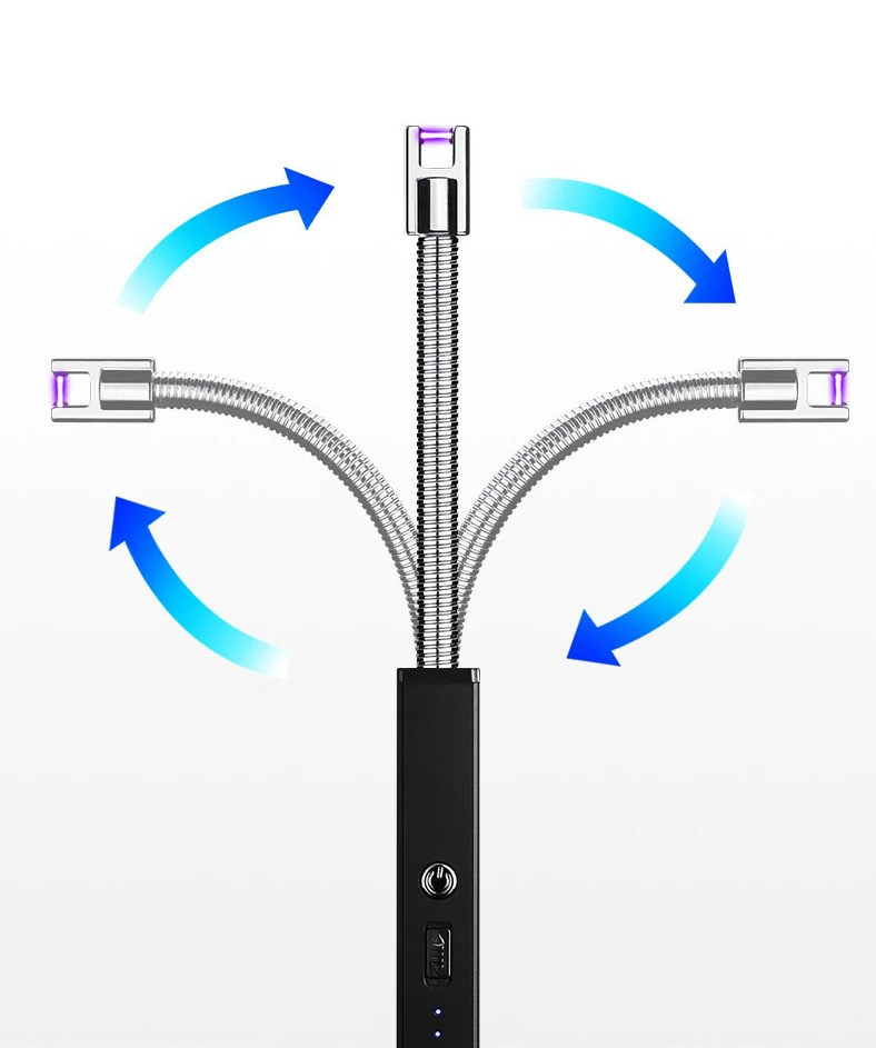 
Candle Lighter Rechargeable Electric Arc Lighter with 360 degree Safety Long Lighter 