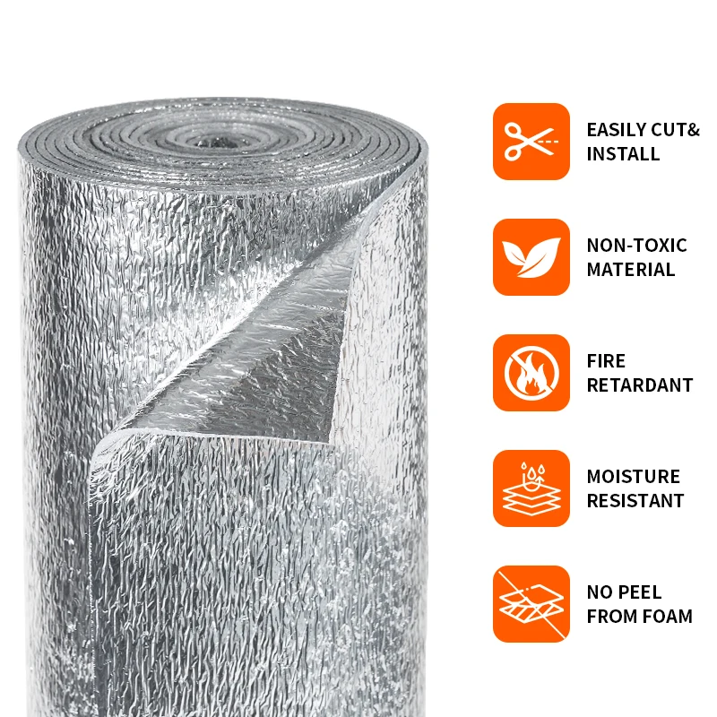 Moisture Resistant Thermal Foam Insulation Aluminium Foil Foam Blanket Insulation