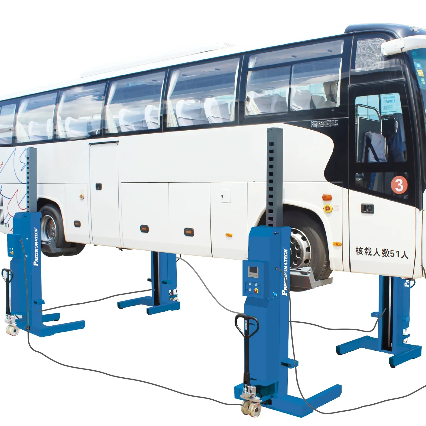 30T wireless mobile column bus/truck lift heavy duty vehicle parking system vehicle ramp