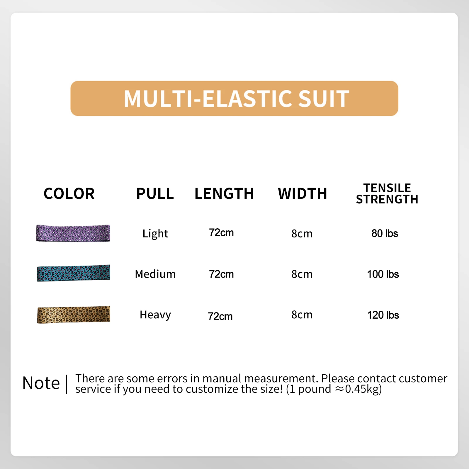 
MULTI-ELASTICITY Leopard Print Yoga Gym Exercise fitness squat Polyester cotton latex silk Non Slip Hip Circle Resistance Bands 