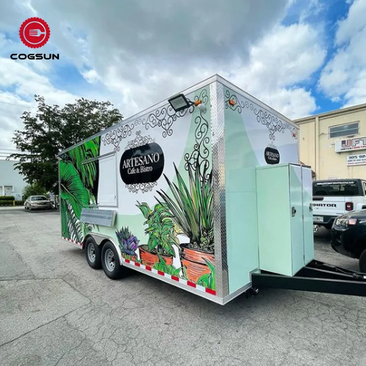 Легкое движение концессионный грузовик для еды Пончик картофель фри мороженое трейлер